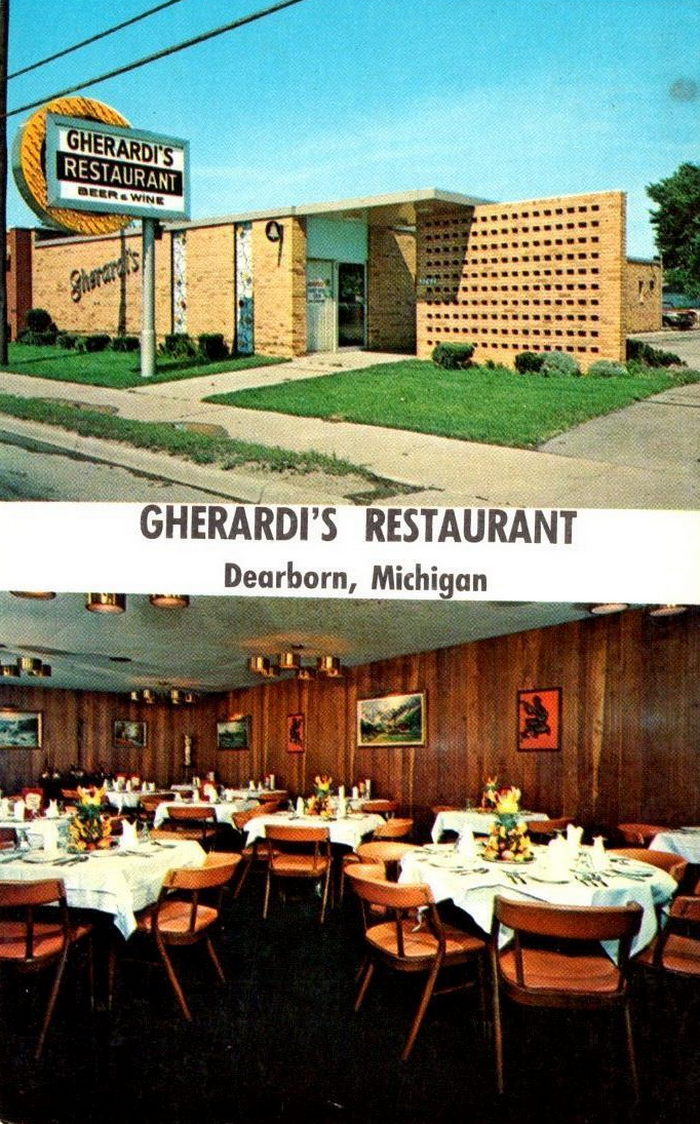 Gherardis Restaurant - Vintage Postcard